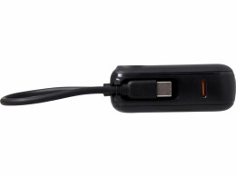 Evolt Внешний аккумулятор со встроенным кабелем «Liri», QC/PD, 10000 мАч, черный