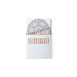 Happy gifts Набор цветных карандашей с раскрасками BOLTEX, 9х9х1см, бумага, дерево, картон