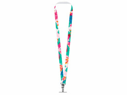 Разное Ланъярд 2 см под сублимацию с 2-мя трендовыми карабинами и металлическим держателем для телефона, черный