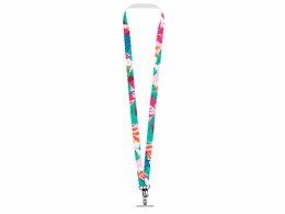 Разное Ланъярд 2 см под сублимацию с 2-мя трендовыми карабинами и металлическим держателем для телефона, черный