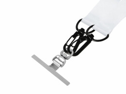 Разное Ланъярд 2 см под сублимацию с 2-мя трендовыми карабинами и металлическим держателем для телефона, черный