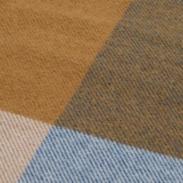 Very Marque Плед Fleco, синий с коричневым