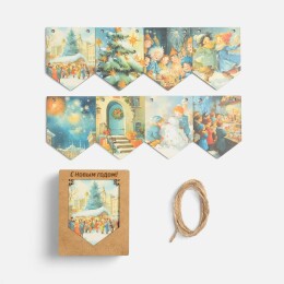 сделано в России Деревянные флажки «Праздничные мотивы»