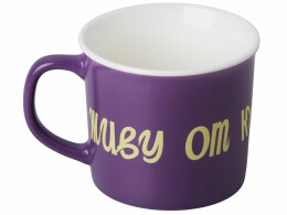 Разное Матовая кружка Nancy 360 мл цветная снаружи, белая внутри, фиолетовый с УФ-печатью DTF