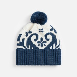 teplo Шапка Wintertude, синяя с белым