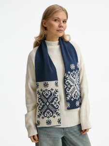 teplo Шарф Wintertude M, синий с белым