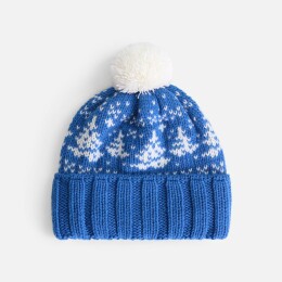 teplo Шапка Holidale, синяя с молочным