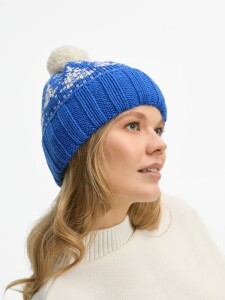 teplo Шапка Holidale, синяя с молочным