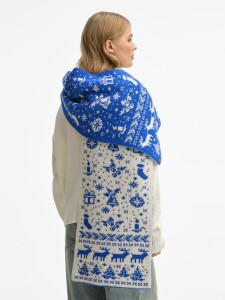 teplo Шарф Holidale, синий с молочным