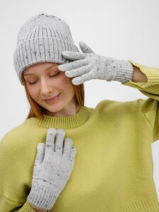 Molti Перчатки сенсорные Spotti Senso, светло-серые