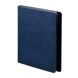 Enote Ежедневник недатированный Solas, формат А5, с магнитом темно-синий, кремовый блок в линейку