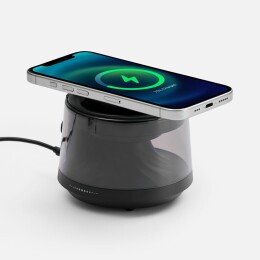 Uniscend Bluetooth-колонка с подсветкой и беспроводной зарядкой Quantium, черная