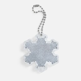 Разное Пешеходный светоотражатель с цепочкой «Снежинка», белый