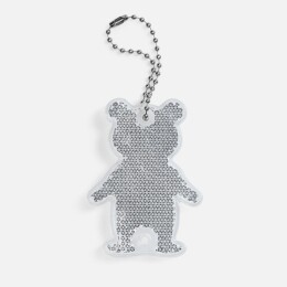 Разное Пешеходный светоотражатель с цепочкой «Мишка», белый