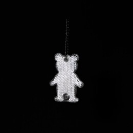 Разное Пешеходный светоотражатель с цепочкой «Мишка», белый