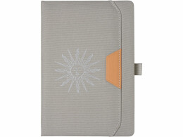 Lettertone Блокнот А5 из RPET "Harvey", 80 листов FSC бумага, серый с термотрансфером