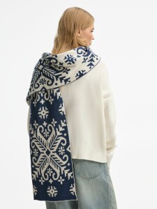 teplo Шарф Wintertude L, синий с белым