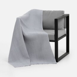 Molti Плед вафельный Elenglect, светло-серый