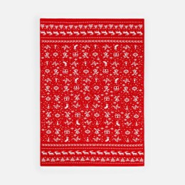 teplo Плед Holidale, красный с молочным