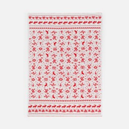 teplo Плед Holidale, красный с молочным