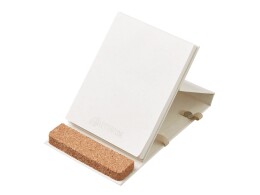 Lettertone Блокнот с подставкой для телефона из пробки "Milky S", молочно-белый