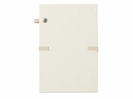 Lettertone Блокнот с подставкой для телефона из пробки "Milky S", молочно-белый