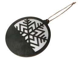 Разное Подвеска деревянная "Noirflake"