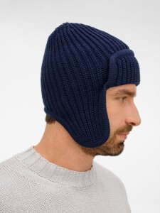 teplo Шапка-ушанка Catch Match, темно-синяя