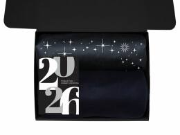 Разное Подарочный набор с палантином и термокружкой, черный