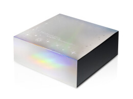 Разное Подарочная коробка с голографическим шубером «Aurora», L, вн. размер 260х260х100 мм.