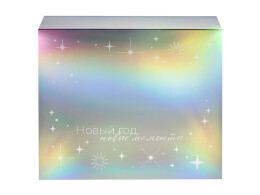 Разное Подарочная коробка с голографическим шубером «Aurora», L, вн. размер 260х260х100 мм.