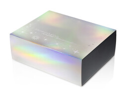 Разное Подарочная коробка с голографическим шубером «Aurora», XL, вн. размер 300х235х105 мм.