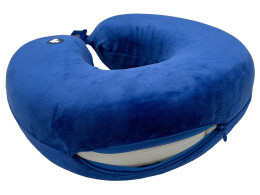 ROUTEMARK Подушка для путешествий с эффектом памяти Мемо "Drowsy" Royal Blue