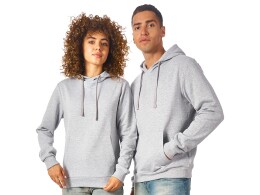US Basic Толстовка унисекс "Stream" с капюшоном, серый меланж