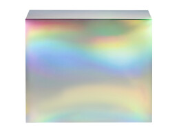 Разное Подарочная коробка с голографическим шубером без печати "Aurora", L, 260х260х100 мм.