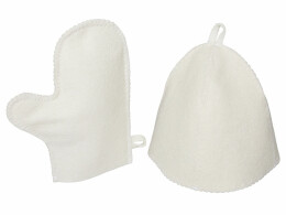 Разное Банный набор из шапки и рукавицы "Renew", белый