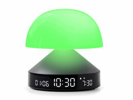 LEXON Светильник с часами и световым будильником Mina Sunrise, темно-серый