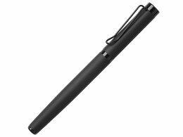 Lettertone Металлическая ручка роллер "Black Lama" soft-touch, черная