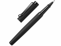 Lettertone Металлическая ручка роллер "Black Lama" soft-touch, черная