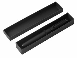 Lettertone Металлическая ручка роллер "Black Lama" soft-touch, черная