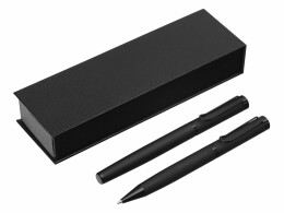 Lettertone Подарочный набор из 2-х ручек "Black Lama" soft-touch, черный