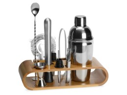 Master of Wine Набор "Bartender" для приготовления коктейлей на бамбуковой подставке (Р)