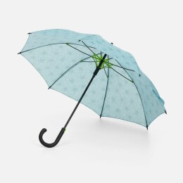 сделано в России Зонт-трость Undercolor с полной запечаткой на заказ, с зелеными спицами