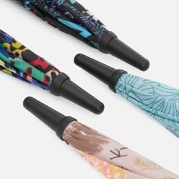 сделано в России Зонт-трость Undercolor с полной запечаткой на заказ, с зелеными спицами