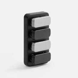 Molti Антистресс-кликер Clacky, черный с серебристым