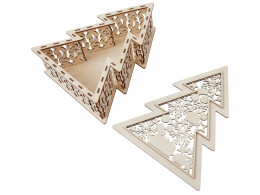 Разное Шкатулка из фанеры в виде елки "Firytale" , серебристая