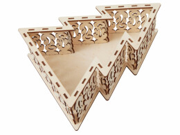 Разное Шкатулка из фанеры в виде елки "Firytale" , серебристая