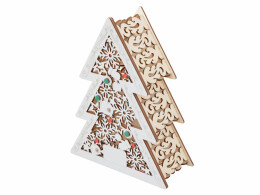 Разное Шкатулка из фанеры в виде елки "Firytale" , серебристая