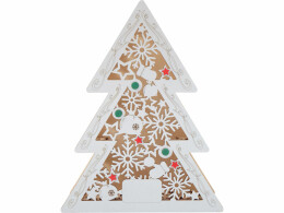 Разное Шкатулка из фанеры в виде елки "Firytale" , серебристая