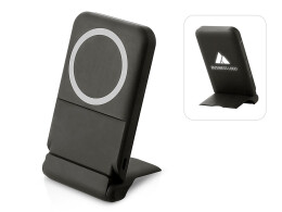 Evolt Беспроводной внешний аккумулятор с подсветкой лого и подставкой «Magflash», 10000 мАч, 15 Вт, черный